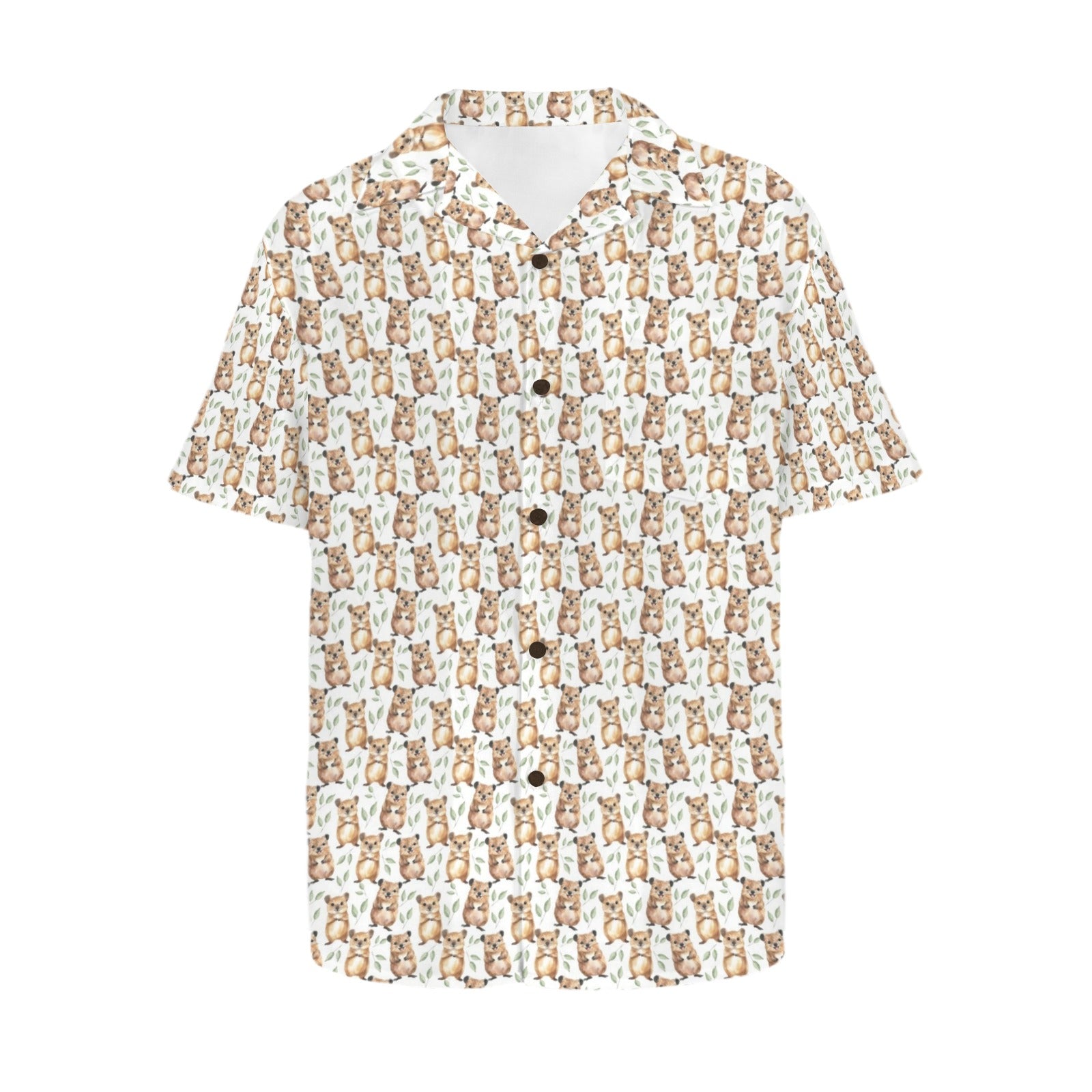 Quokkas Men's Short Sleeve Hawaiian Shirt
