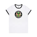 Coffee Is Universal, Alien Women's AS Colour Ringer Tee White Black Womens Ringer T-shirt Coffee Printed In Australia Sci Fi