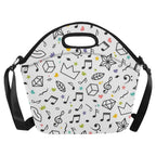 Music Time Neoprene Lunch Bag Neoprene Lunch Bag Music Printed Offshore