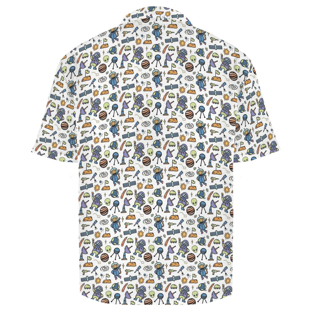 All About Space Men's Crinkle Hawaiian Shirt