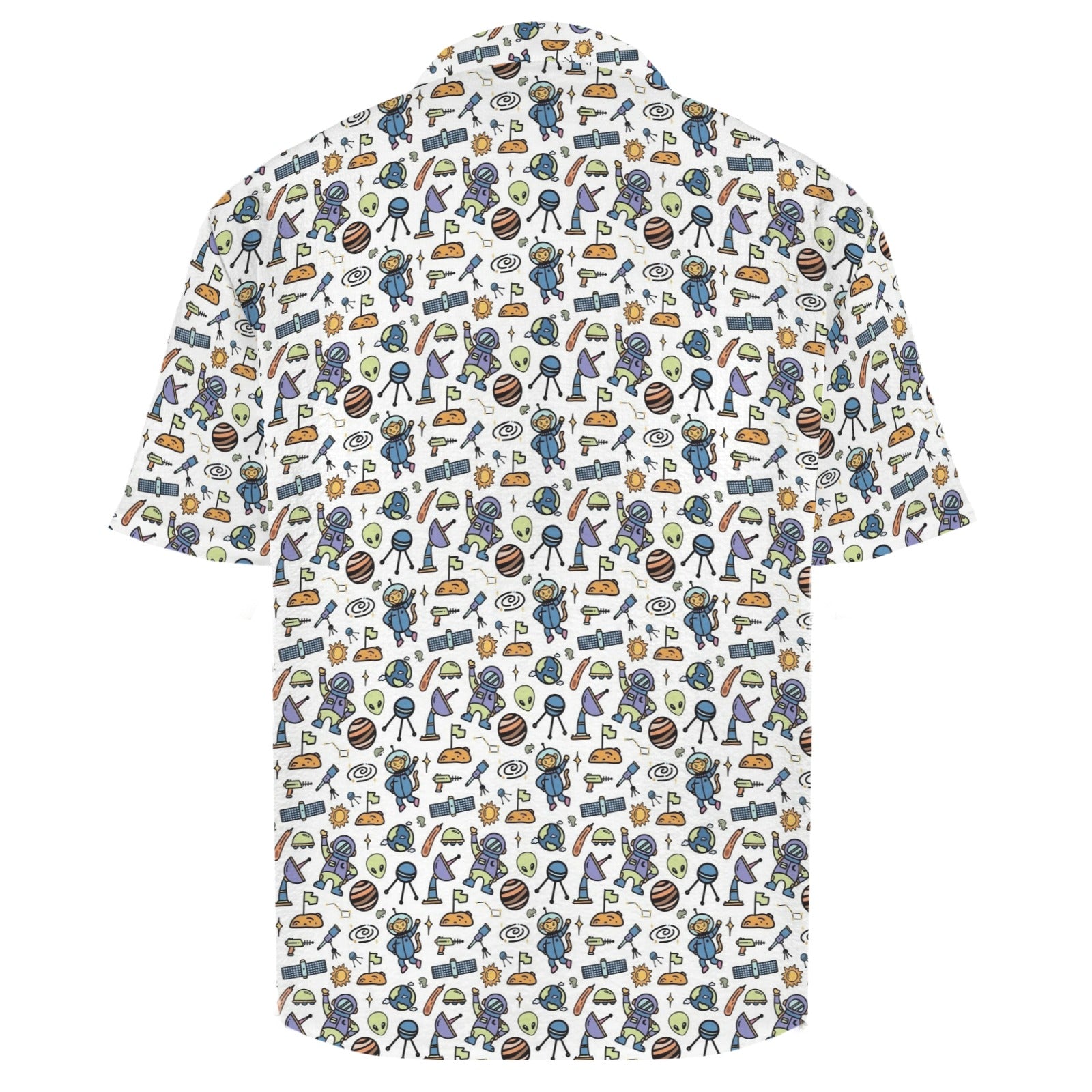 All About Space Men's Crinkle Hawaiian Shirt