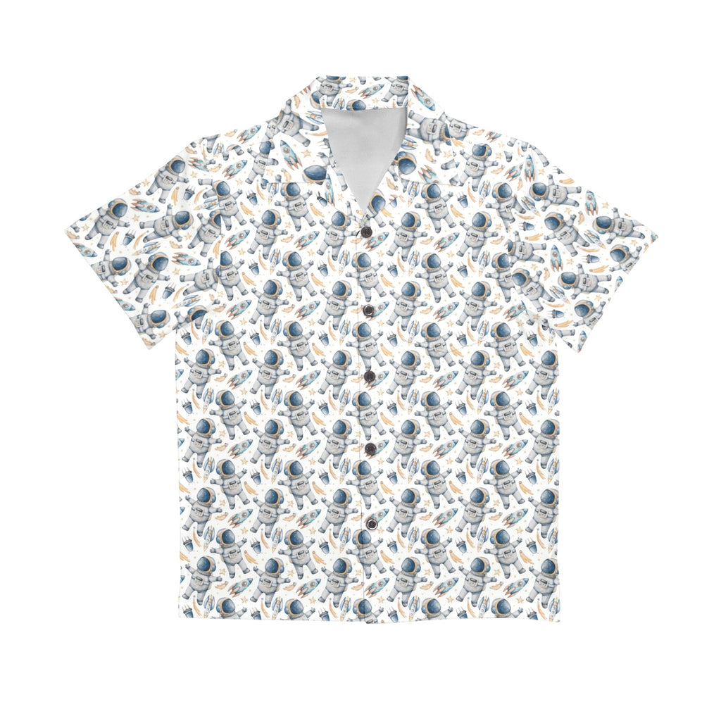 Astronauts And Rocket Ships Senior Kids Hawaiian Shirt