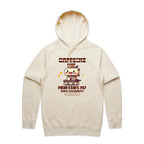 Caffeine Maintains My Sunny Personality - Mens Hoodie Ecru Mens Hoodie Coffee Printed In Australia