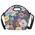 Abstract Floral - Neoprene Lunch Bag One Size Neoprene Lunch Bag Printed Offshore