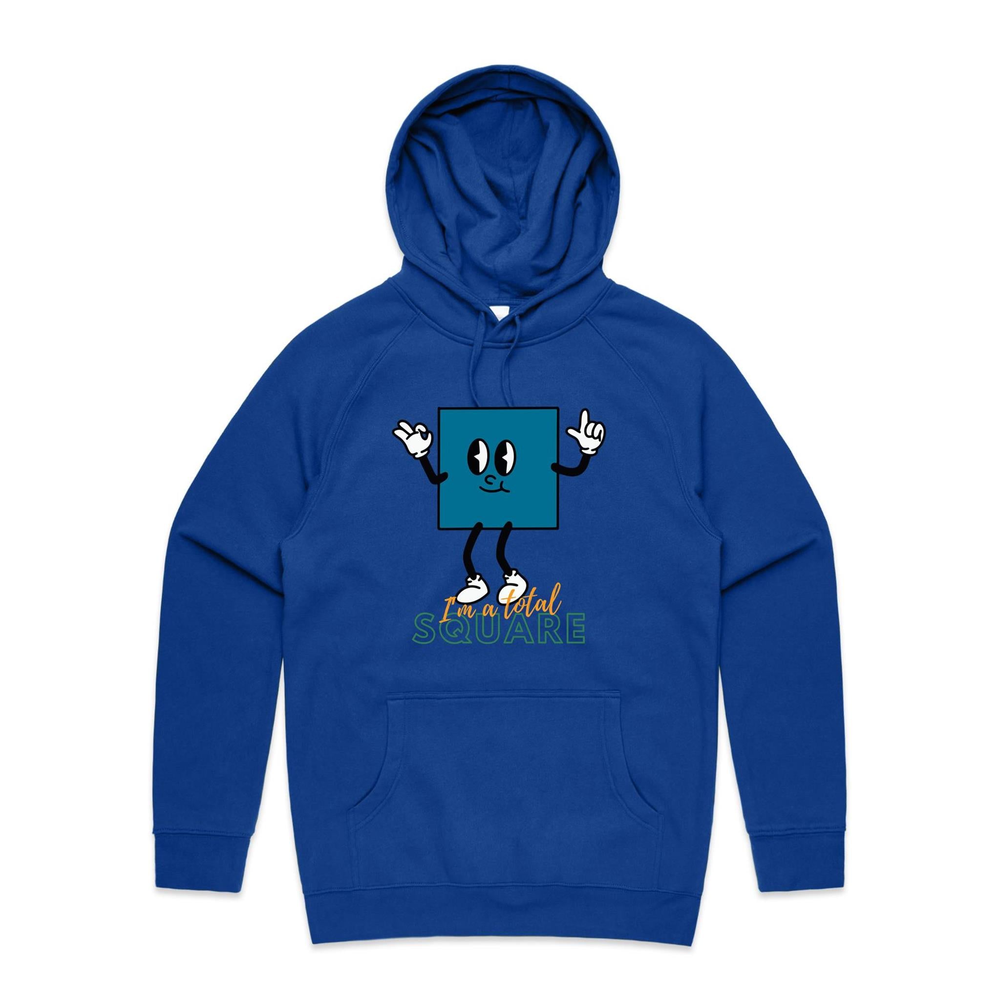 I'm A Total Square - Mens Hoodie Bright Royal Mens Hoodie Maths Printed In Australia