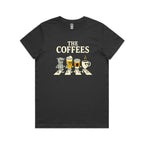The Coffees, Crossing Road Women's AS Colour T-shirt Coal Womens T-shirt Coffee Music Printed In Australia