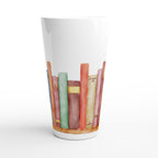 Books - White Latte 17oz Ceramic Mug Latte Mug Globally Fulfilled Reading