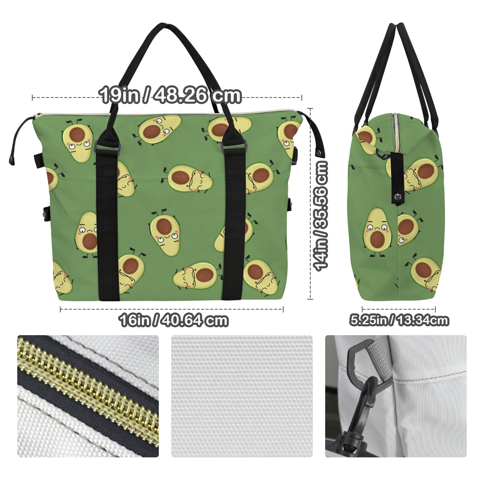 Avocado Characters Duffle Bag-Simple (Model 1715) Duffle Bag-Simple (1715)