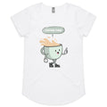 Coffee Time - Womens Scoop Neck T-Shirt White Womens Scoop Neck T-shirt Coffee Printed In Australia