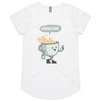 Coffee Time - Womens Scoop Neck T-Shirt White Womens Scoop Neck T-shirt Coffee Printed In Australia