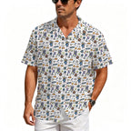 All About Space Men's Crinkle Hawaiian Shirt