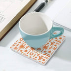 Orange Surf Ceramic Coasters (Square) Ceramic Coasters Printed Offshore Surf