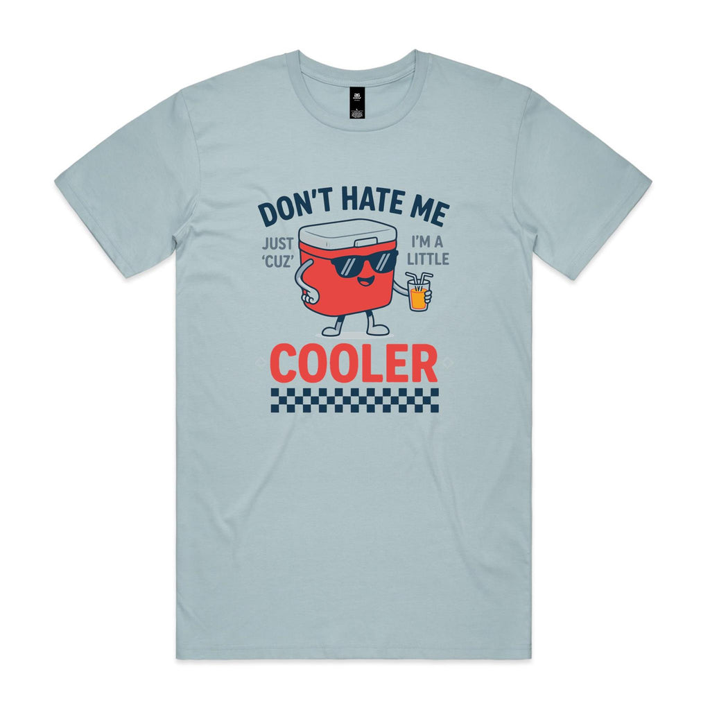 I'm A Little Cooler Men's AS Colour T-shirt Pale Blue Mens T-shirt Printed In Australia