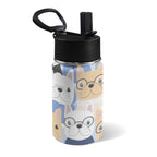 Dog Crowd 12oz Kids Water Bottle with Straw Lid