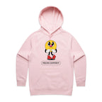 Feeling Confident - Womens Hoodie Pink Womens Hoodie Printed In Australia