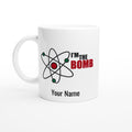Personalised Mug I'm The Bomb, Atom White 11oz Ceramic Mug Default Title Personalised 11oz Mug Globally Fulfilled Personalise Science