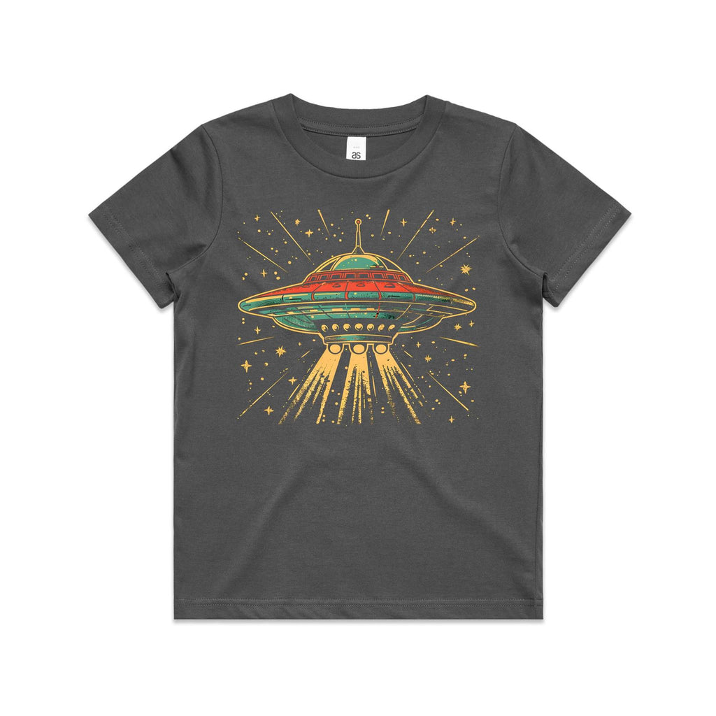 Retro UFO Kid's AS Colour T-shirt