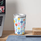 Abstract Cute Flowers Small Stainless Steel Travel Mug Cup 12oz/350ml