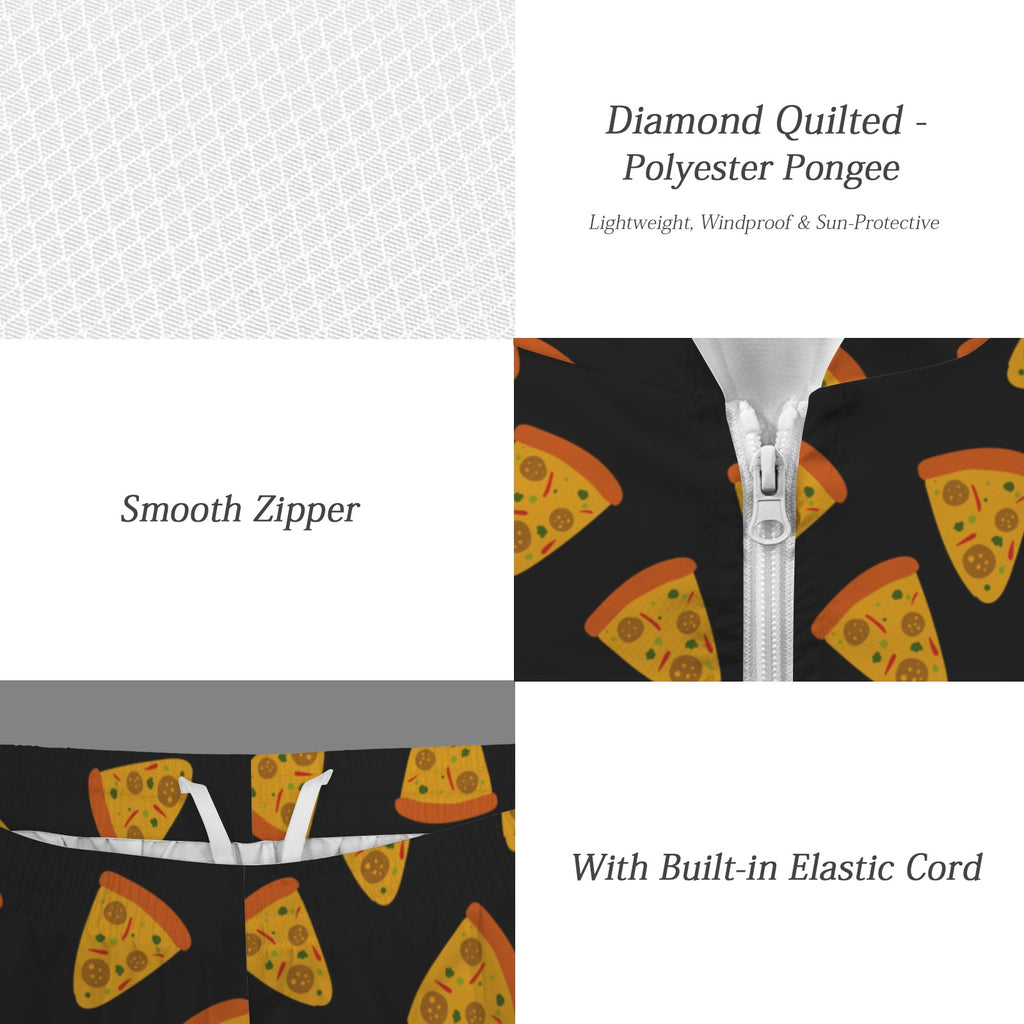 Pizzas Men's Lightweight Sun Hoodie & Shorts Set Men's Lightweight Sun Hoodie & Shorts Food Printed Offshore