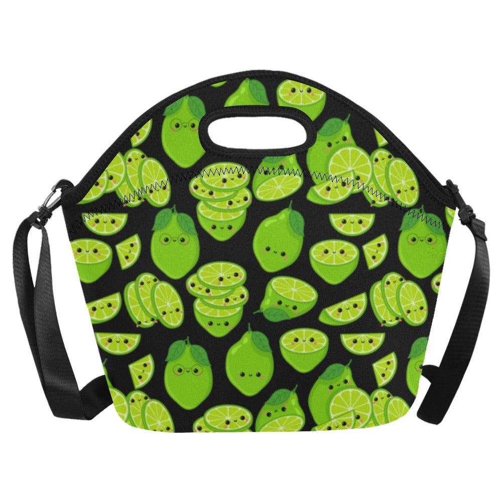 Cute Limes - Neoprene Lunch Bag Neoprene Lunch Bag Printed Offshore