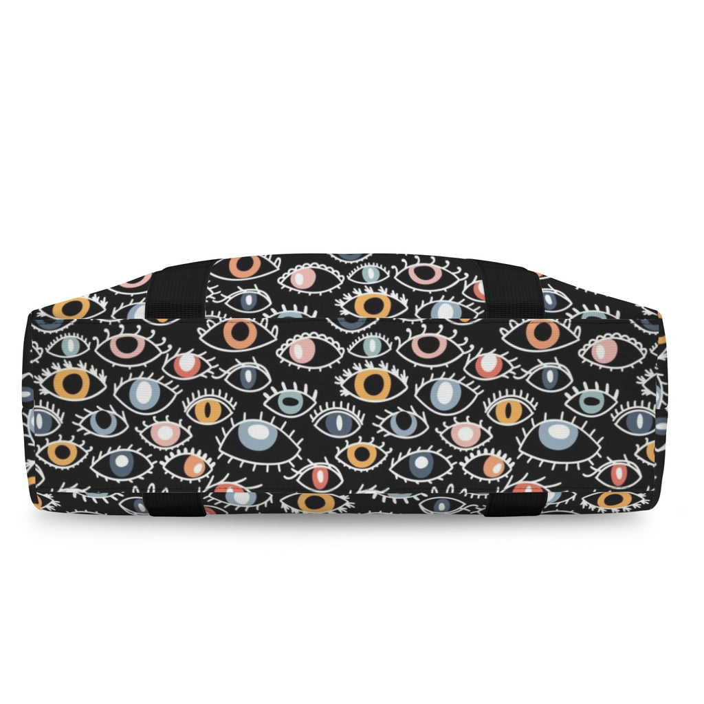 Eyes On Black Duffle Bag-Simple (Model 1715) Duffle Bag-Simple (1715)
