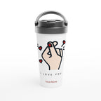 Personalised - I Love You - White 15oz Stainless Steel Travel Mug Default Title Personalised Travel Mug Globally Fulfilled love