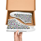 Animal Print In Colour - Men's High Top Canvas Shoes