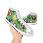 Pool Balls - Kids High Top Canvas Shoes