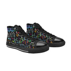 Math Scribbles - Women's High Top Canvas Shoes