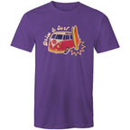 Drive And Surf - Mens T-Shirt Purple Mens T-shirt Printed In Australia Summer Surf