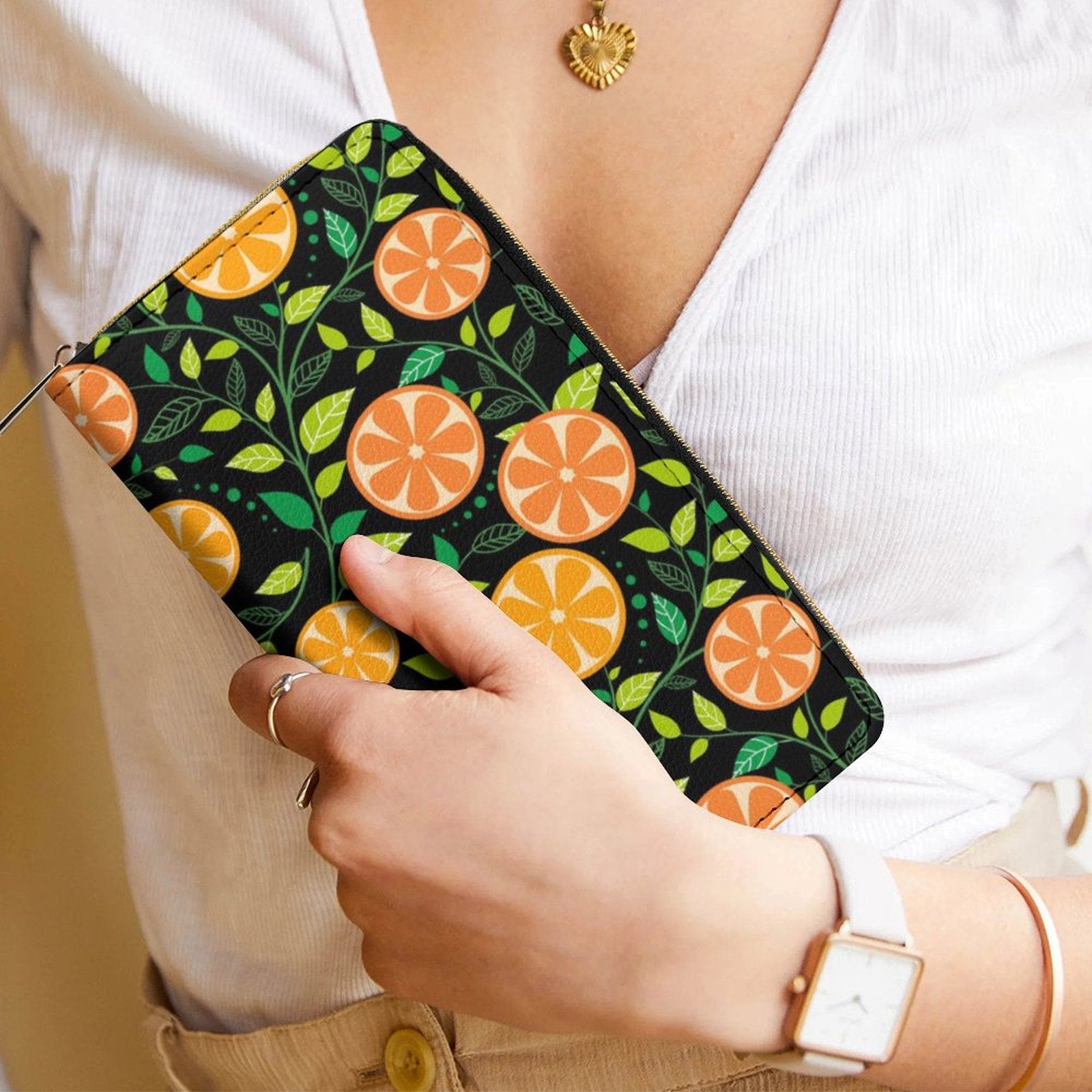 Oranges -  PU Leather Wallet