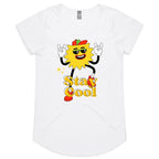 Stay Cool - Womens Scoop Neck T-Shirt White Womens Scoop Neck T-shirt Printed In Australia Summer