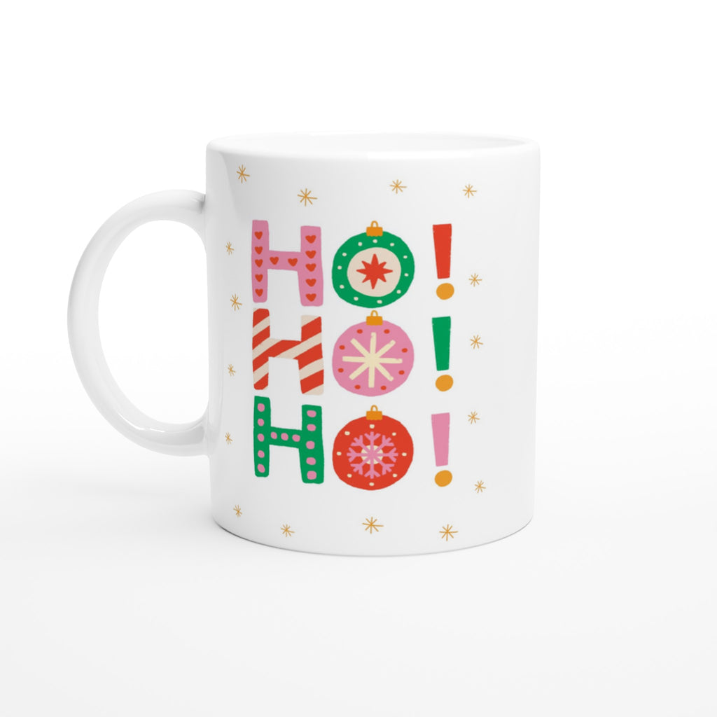 Christmas Ho Ho Ho - White 11oz Ceramic Mug Default Title Christmas Mug Christmas Globally Fulfilled