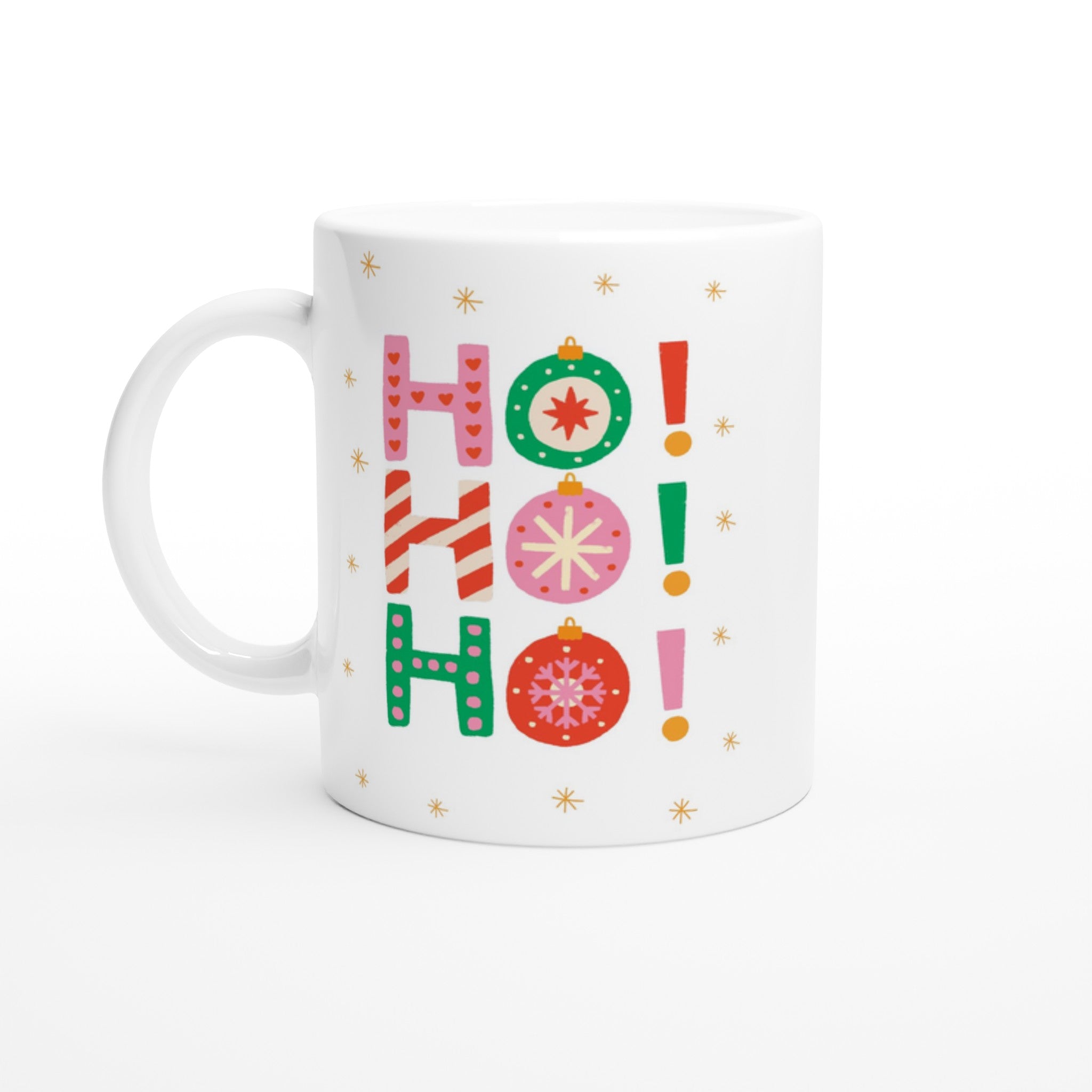 Christmas Ho Ho Ho - White 11oz Ceramic Mug Default Title Christmas Mug Christmas Globally Fulfilled