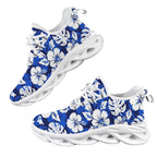 Blue Hawaiian Floral Women's Twisted Sole Sneakers