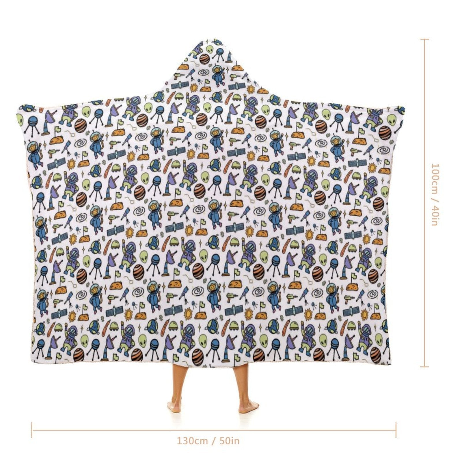 All About Space Kids Hooded Blanket 100cm x 130cm