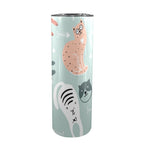 Cat Stretch - 20oz Tall Skinny Tumbler with Lid and Straw