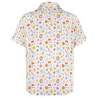 Abstract Colourful Shapes - Women's Short-Sleeve Button Up Shirt