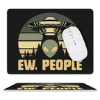 Alien, Ew People Leather Mouse Pad white One size Leather Mouse Pad Printed Offshore Sci Fi