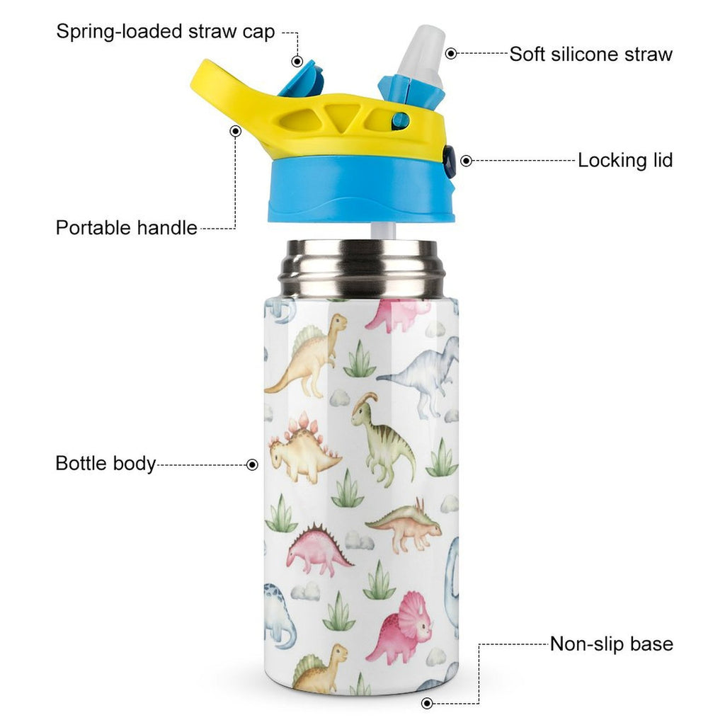 Cute Dinosaurs - Little Kids Water Bottle Little Kids Water Bottle animal Printed Offshore