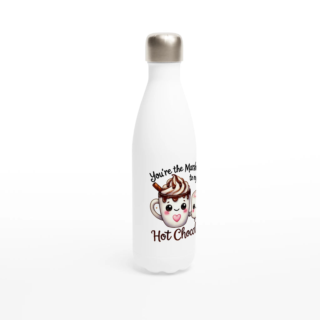 You're The Marshmallow To My Hot Chocolate, Valentine - White 17oz Stainless Steel Water Bottle White Water Bottle Food Globally Fulfilled Love