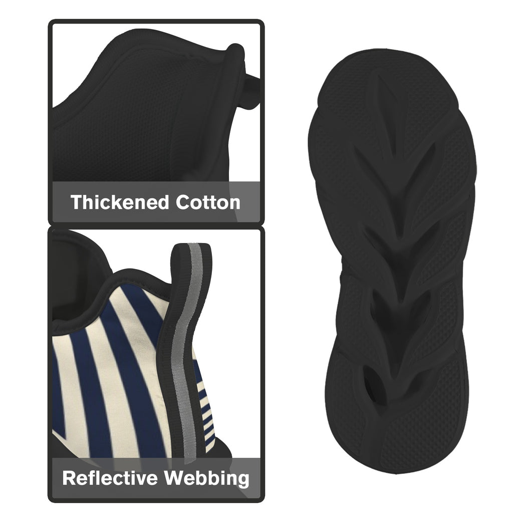 Black Stripes Men's Twisted Sole Sneakers