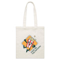 Hand Me The Popcorn Parcel Canvas Tote Bag Default Title Small Tote Bag Food Printed In Australia