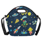 Hello Alien - Neoprene Lunch Bag Neoprene Lunch Bag Printed Offshore