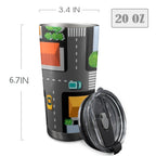 Road Map - 20oz Mobile Tumbler with Lid (Black Lock) 20oz Travel Mug Printed Offshore