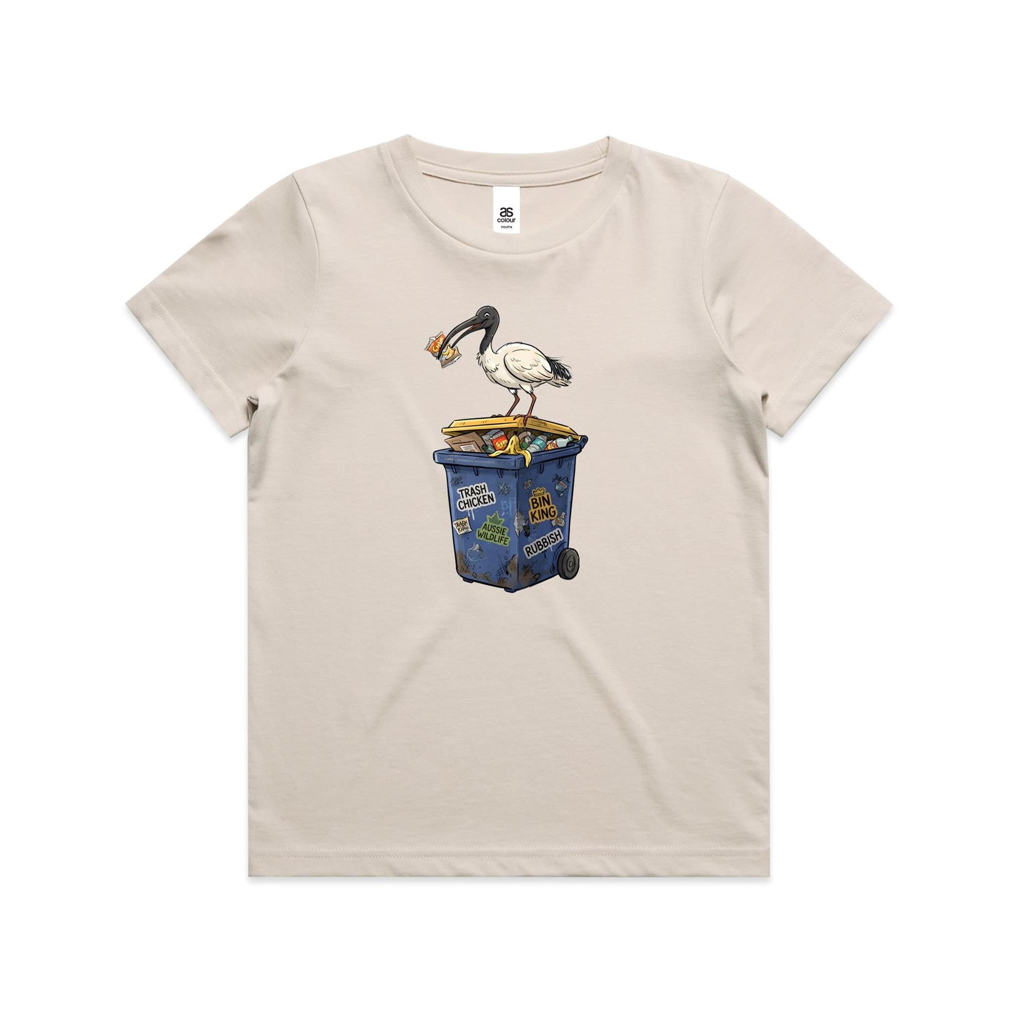 Bin Chicken Australian Ibis Kids AS Colour T-shirt