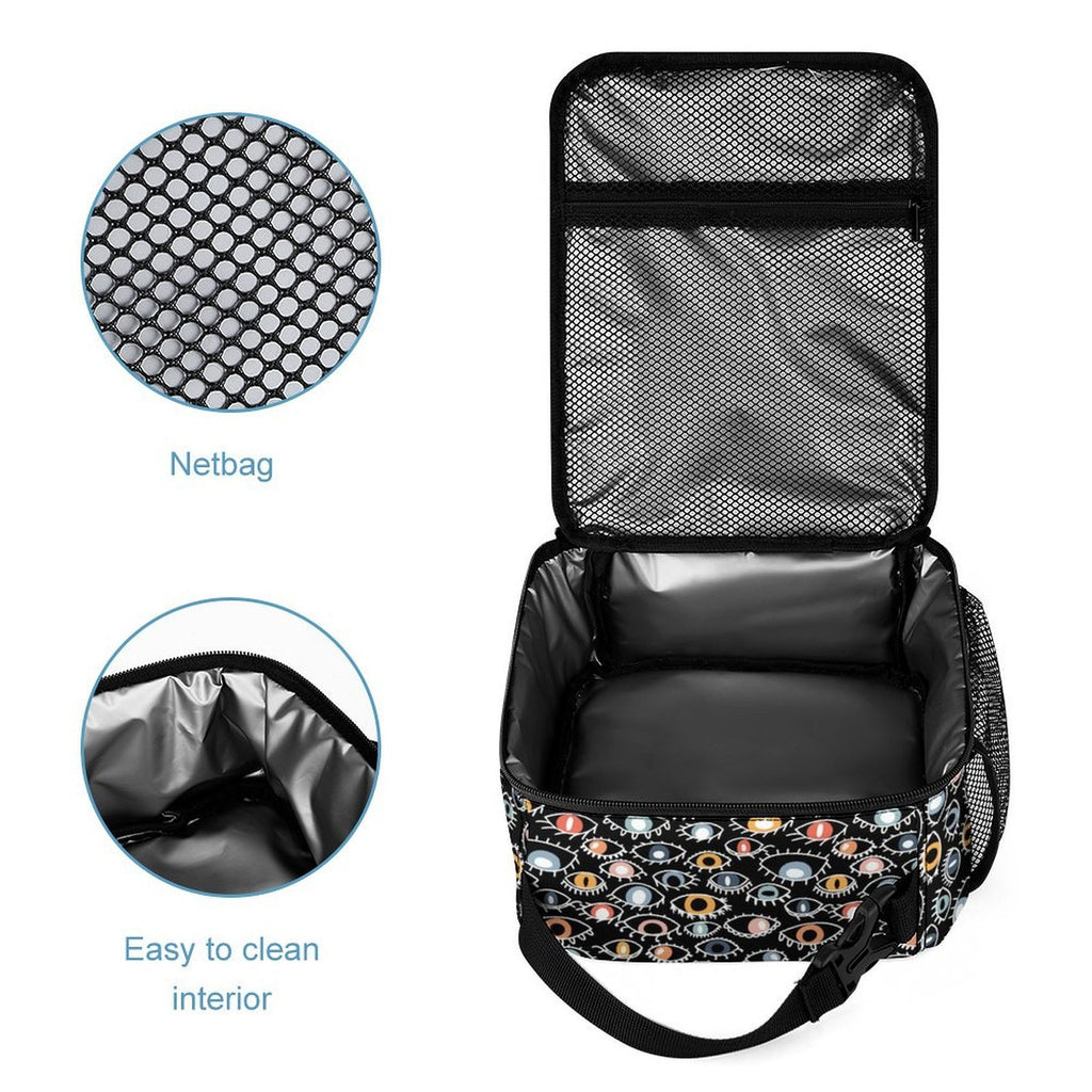 Eyes On Black Backpack, Lunch Bag & Pencil Case Set