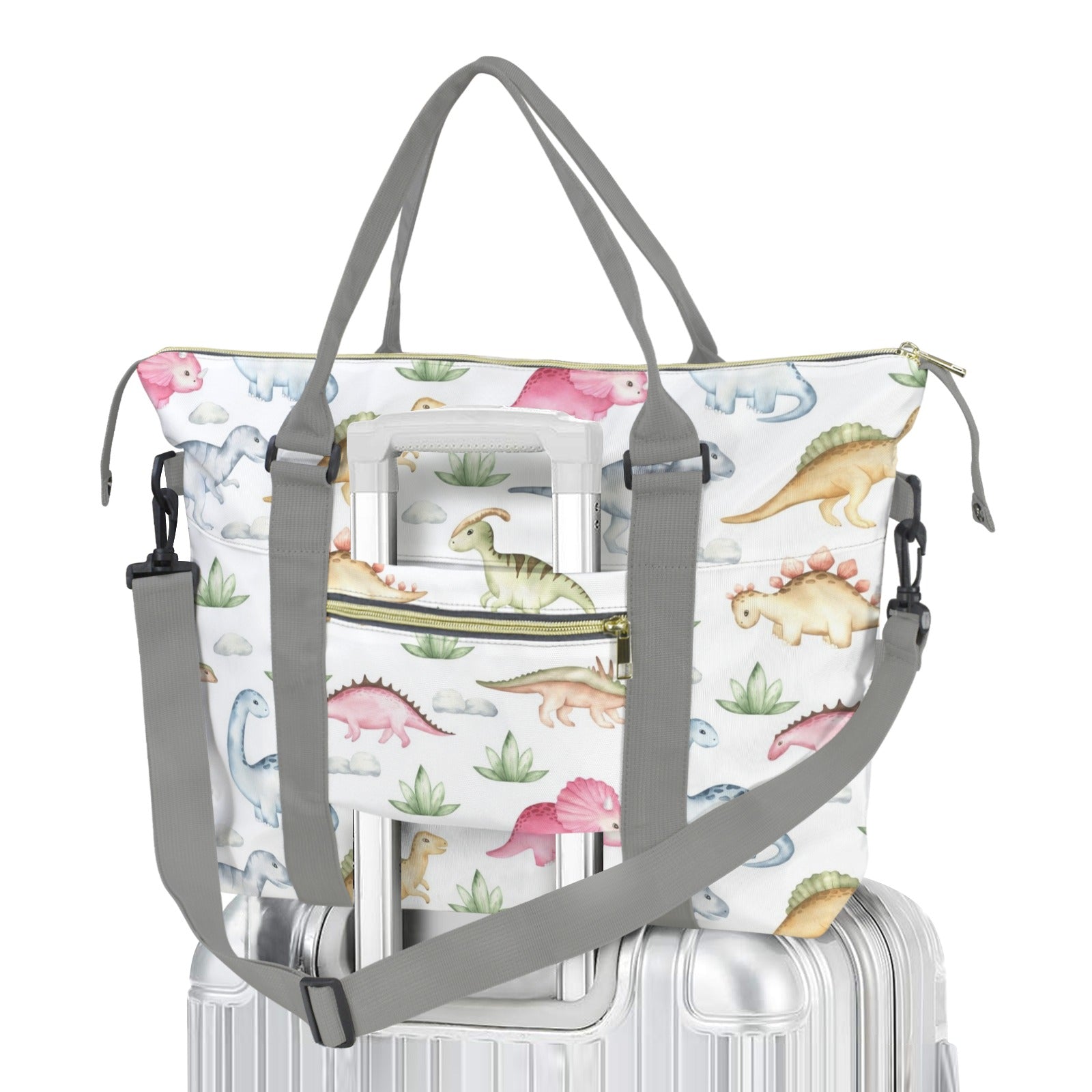 Dinosaur Garden Duffle Bag-Simple (Model 1715) One Size Duffle Bag-Simple (1715)