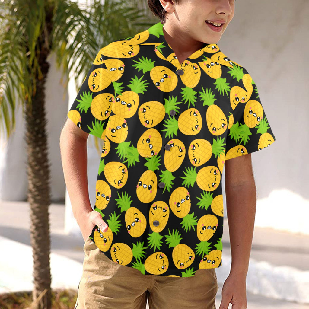 Cool Pineapples - Junior Kids Hawaiian Shirt