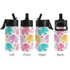 Cute Cartoon Elephant 12oz Kids Water Bottle with Straw Lid